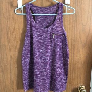 Purple tank top with zipper